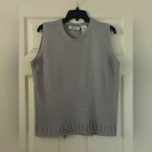 Bice' Gray Sleeveless Knit Top Sz L